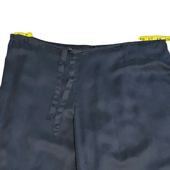 SOMA Intimates Silk Drawstring Pajama Pants Side Leg Navy Blue  Size XL - Picture 7 of 8
